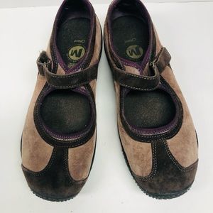 Merrel Circuit MJ Mary Jane  Suede Slip On Shoes